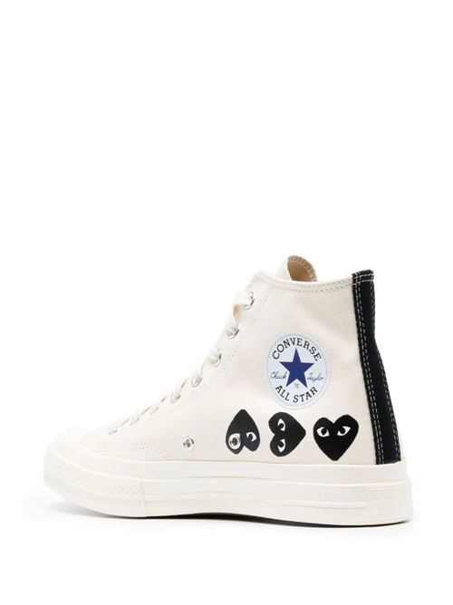 Sneakers Bianche con stampa a contrasto Comme des Garcons Play | AZK1272